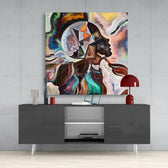 Meditation Glass Wall Art.