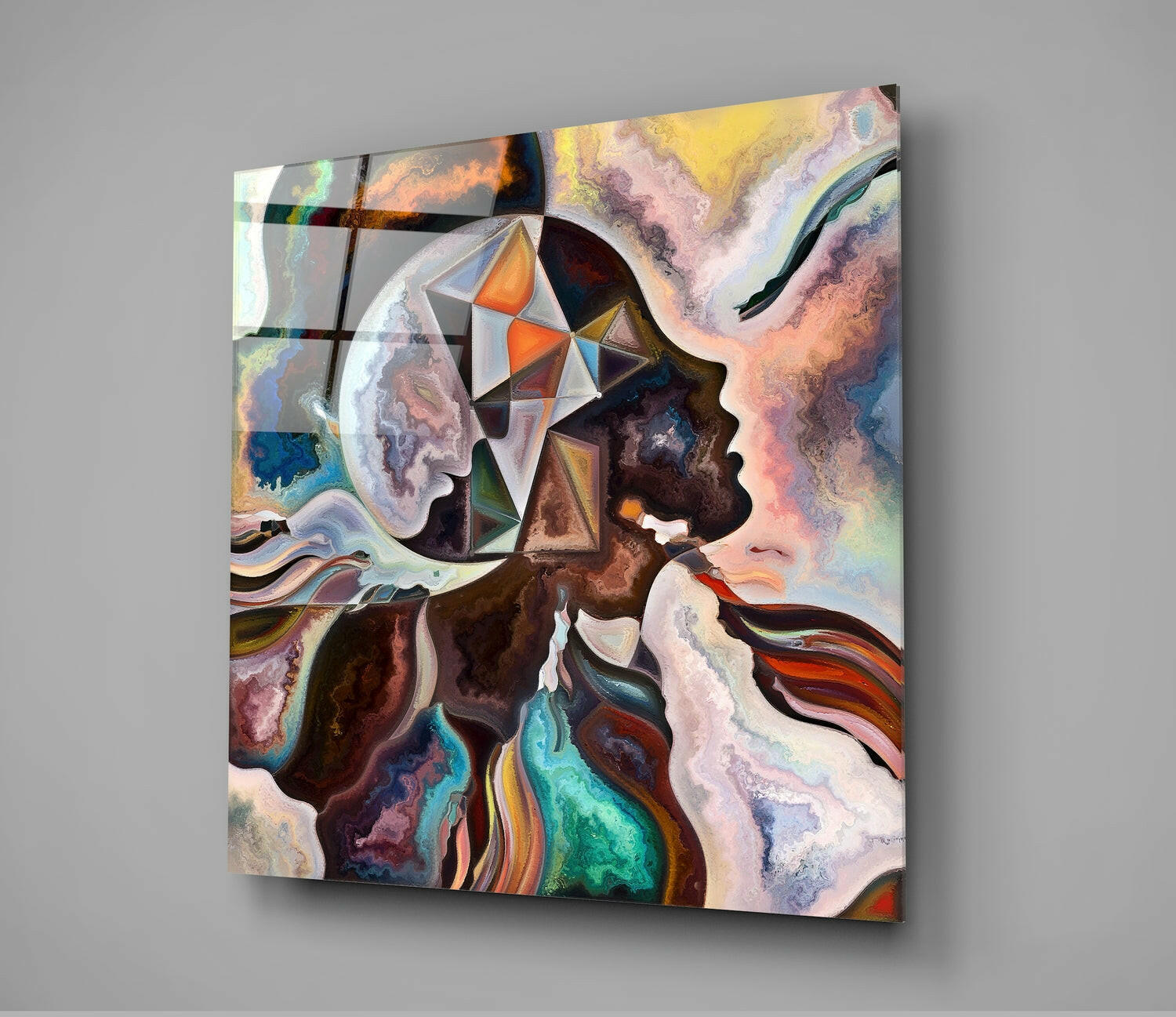 Meditation Glass Wall Art.