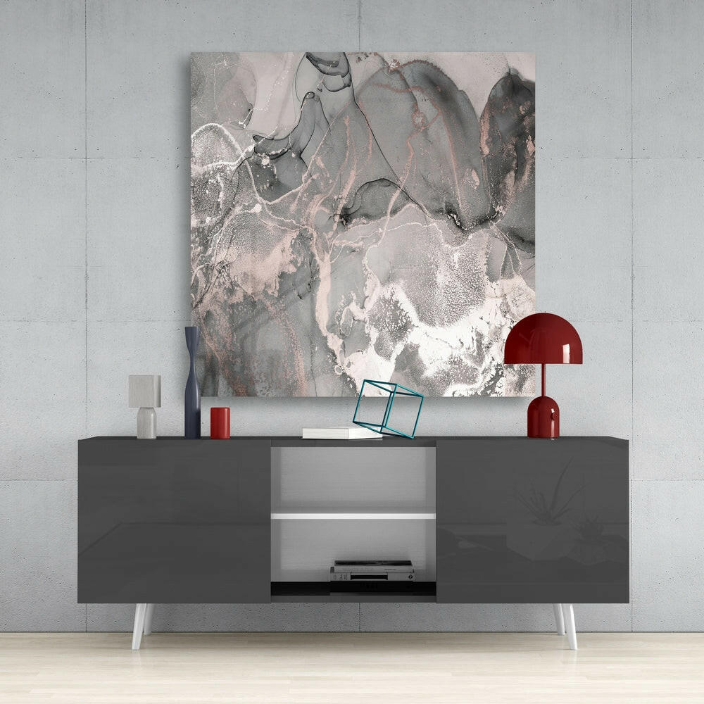 Abstract Glass Wall Art.