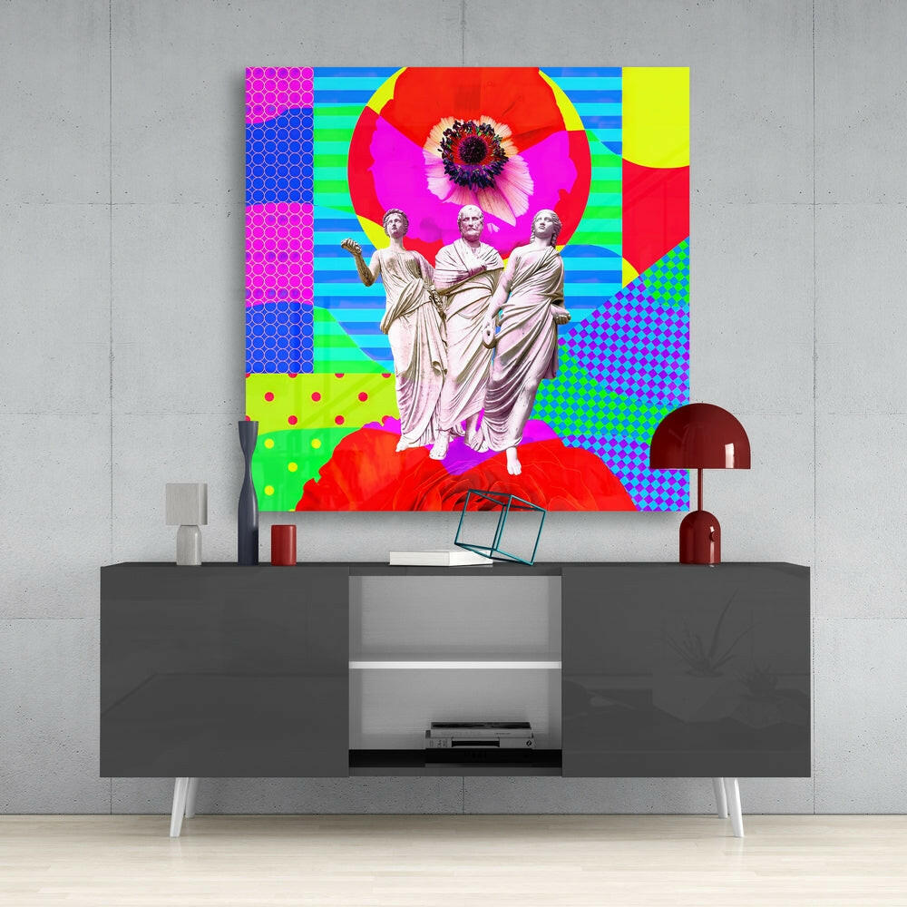 Sculpture Glass Wall Art.