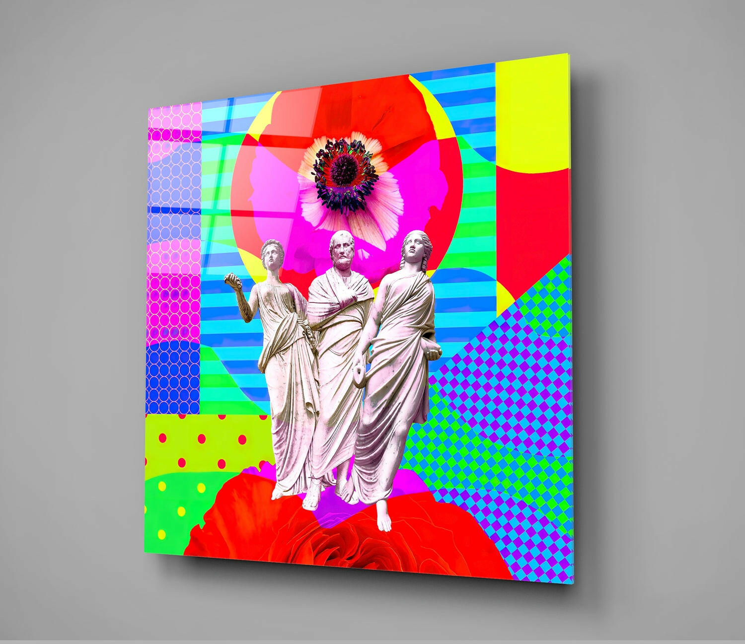 Sculpture Glass Wall Art.