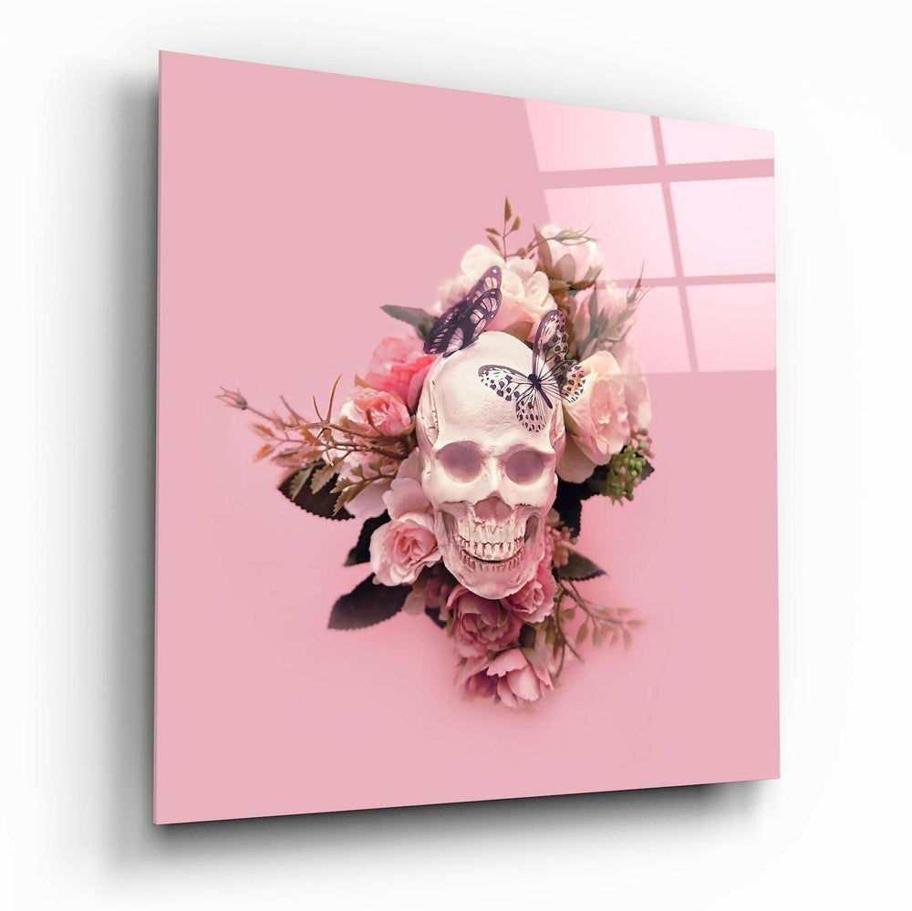 Flower Head Glass Wall Art.