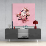 Flower Head Glass Wall Art | Insigne Art Design