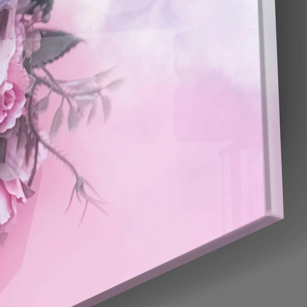 Flower Head Glass Wall Art.