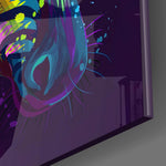 Colorful Zebra Glass Wall Art.