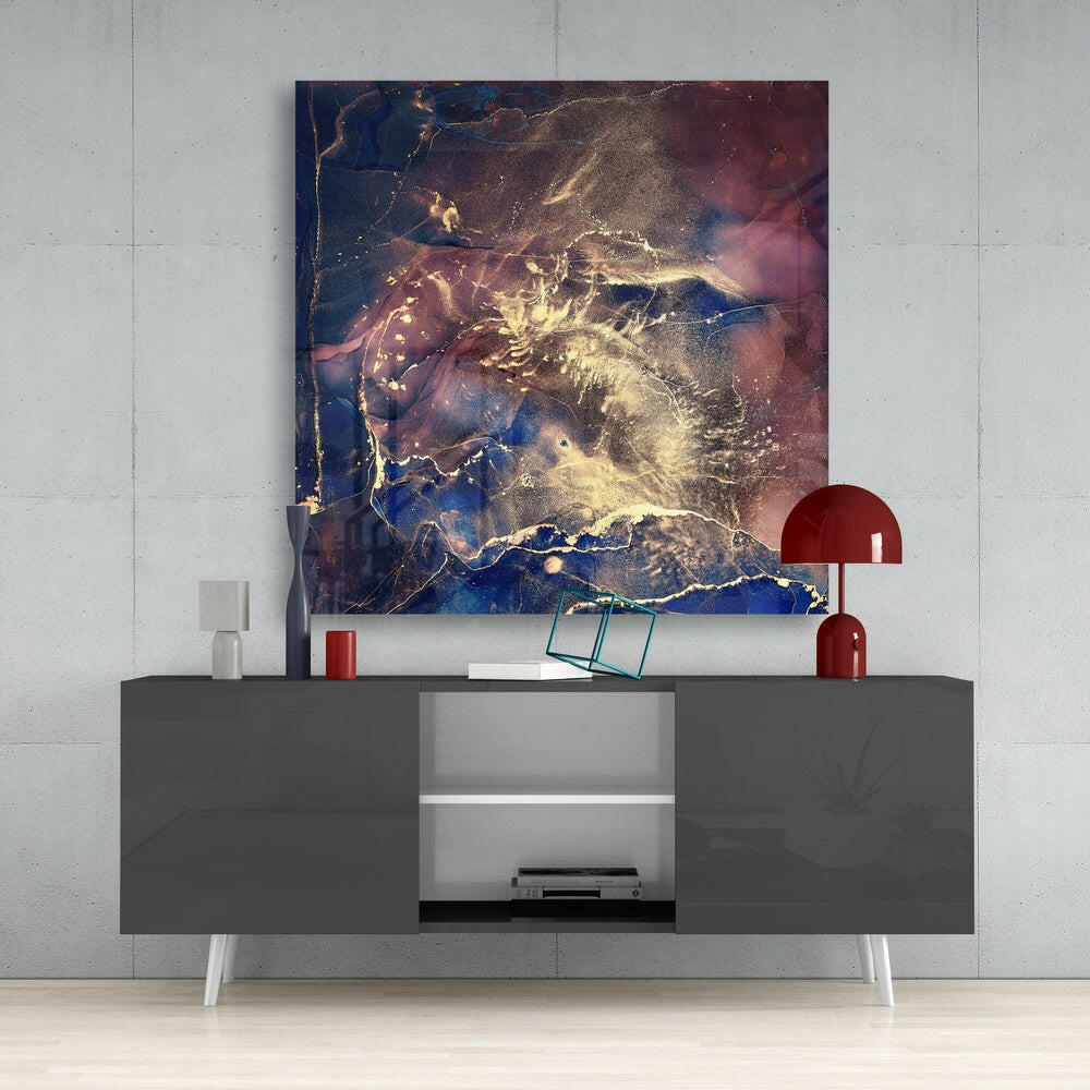 Abstract Glass Wall Art.