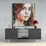 Girl Glass Wall Art.