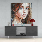 Girl Glass Wall Art.