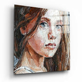 Girl Glass Wall Art.