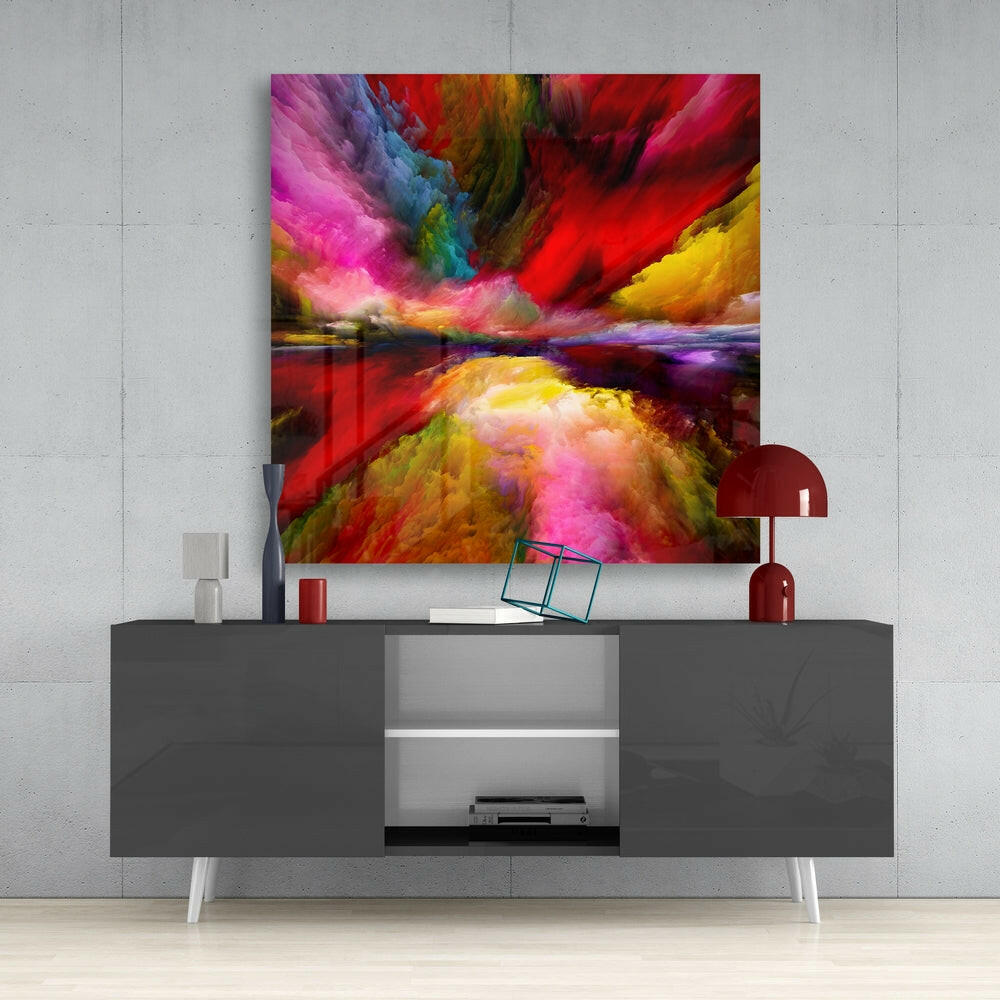 Color Explosion Glass Wall Art.
