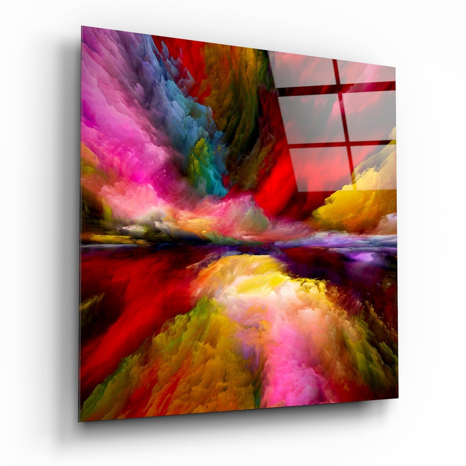 Color Explosion Glass Wall Art | Insigne Art Design