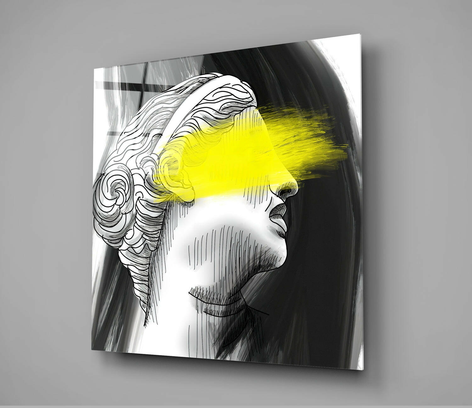 Uncertain Direction Glass Wall Art.