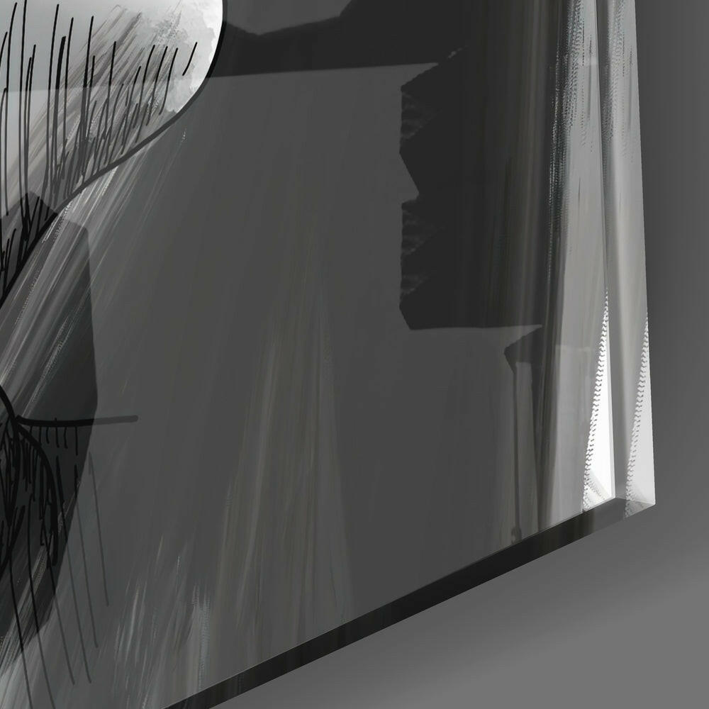 Uncertain Direction Glass Wall Art.