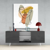 Abstract Lines Glass Wall Art.