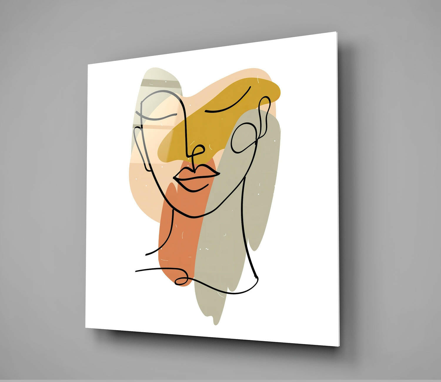 Abstract Lines Glass Wall Art.