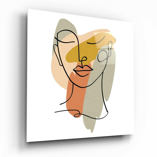 Abstract Lines Glass Wall Art.
