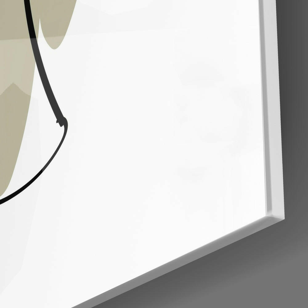 Abstract Lines Glass Wall Art.