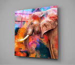 Elephant Glass Wall Art.