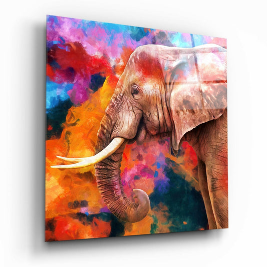 Elephant Glass Wall Art.
