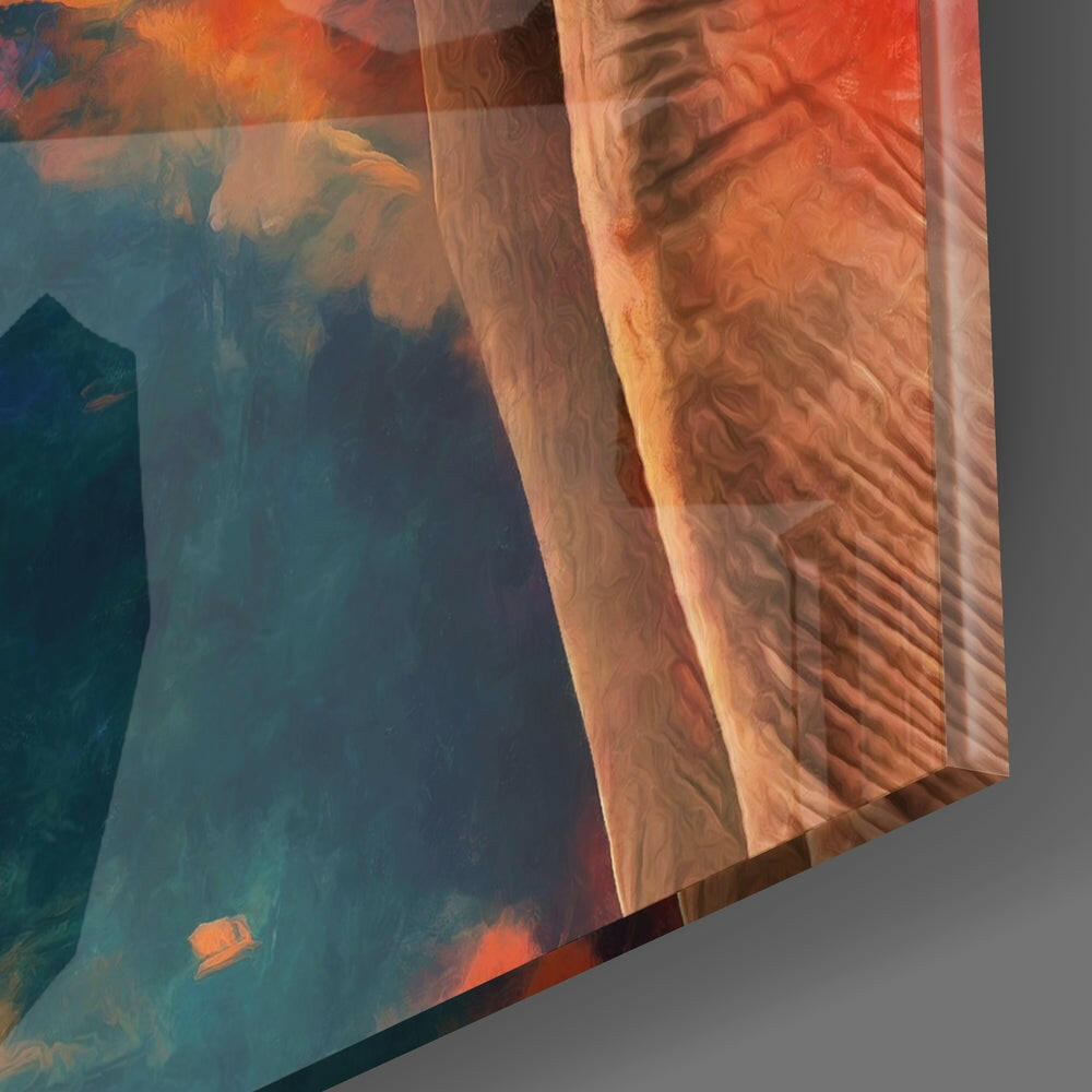 Elephant Glass Wall Art.