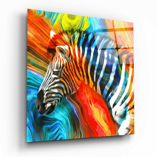 Zebra Glass Wall Art.