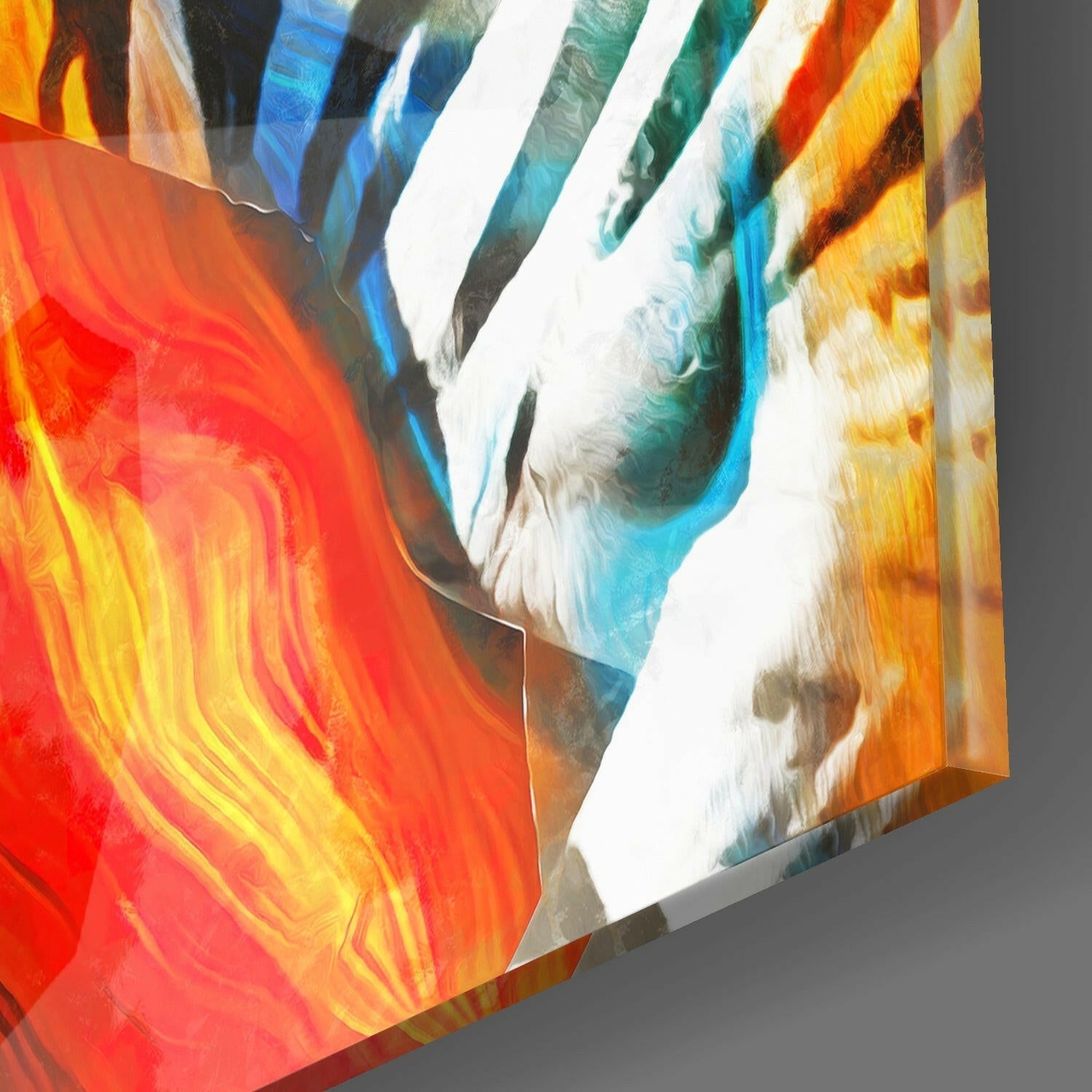 Zebra Glass Wall Art.