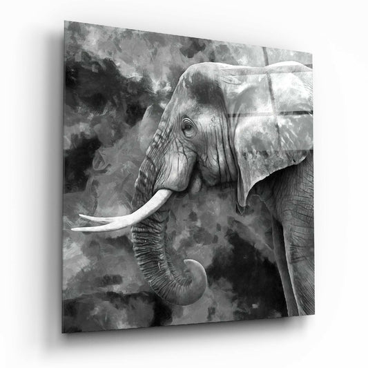 Elephant Glass Wall Art.