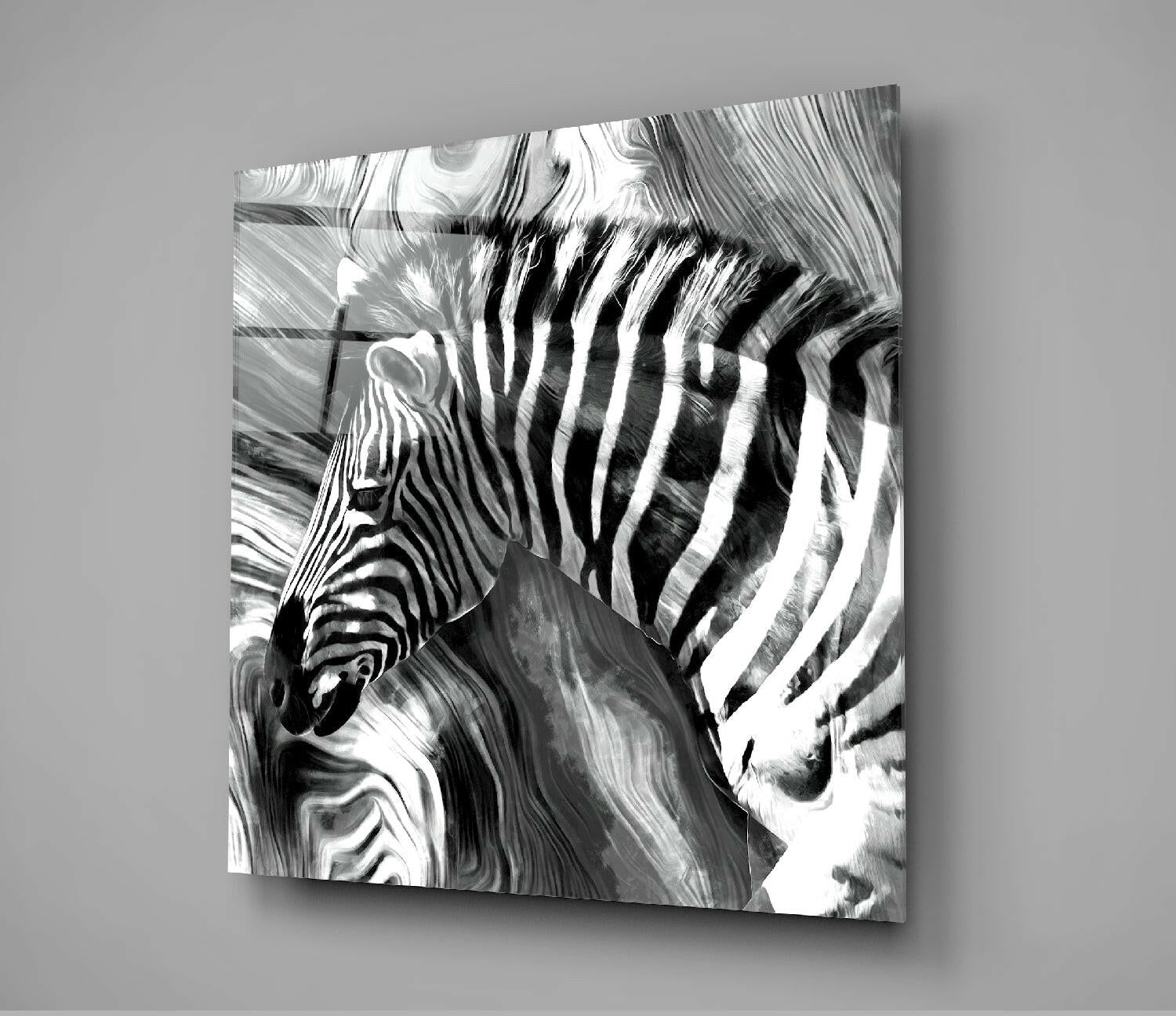 Zebra Glass Wall Art.