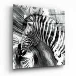 Zebra Glass Wall Art.