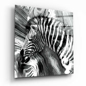 Zebra Glass Wall Art.