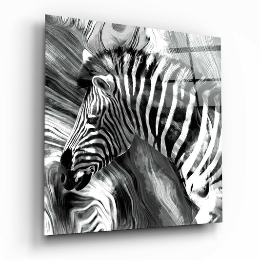 Zebra Glass Wall Art.