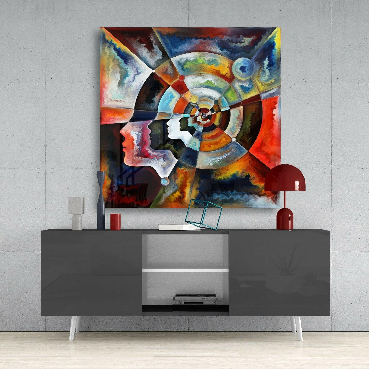 Meditation Glass Wall Art.