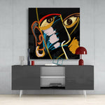 Abstract Reality Glass Wall Art.