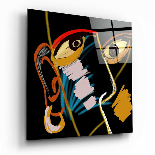Abstract Reality Glass Wall Art.