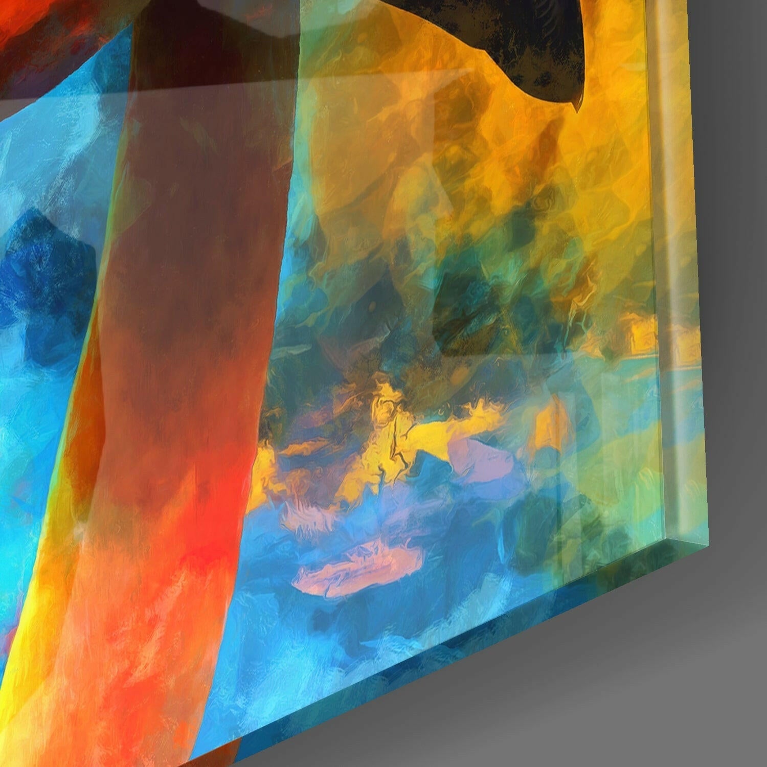 Flamingos Glass Wall Art.