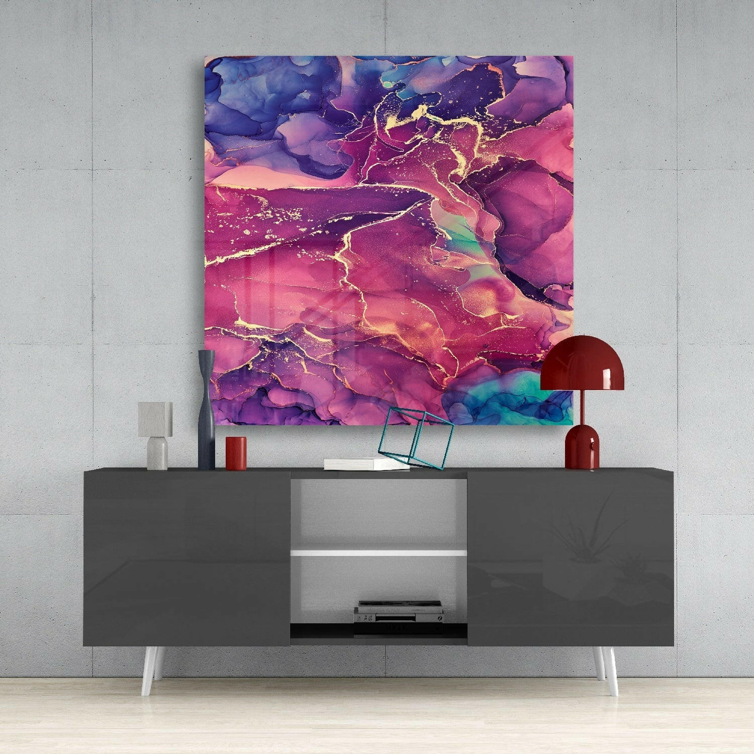 Glory of Pink Glass Wall Art.