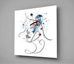 Face of Lines Glass Wall Art.