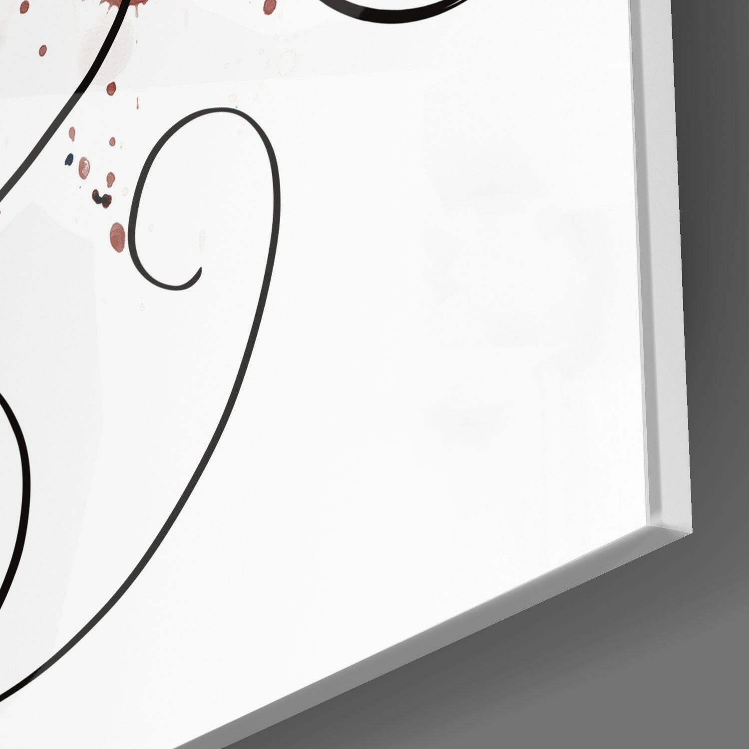 Face of Lines Glass Wall Art.