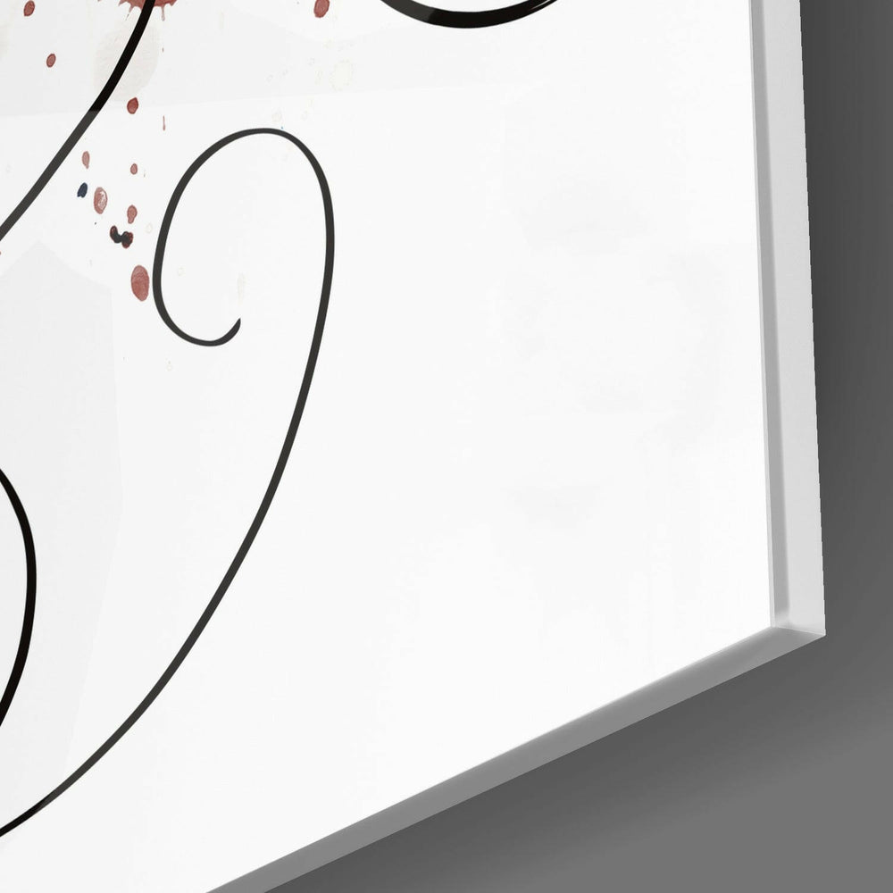 Face of Lines Glass Wall Art.