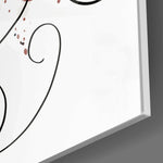 Face of Lines Glass Wall Art.