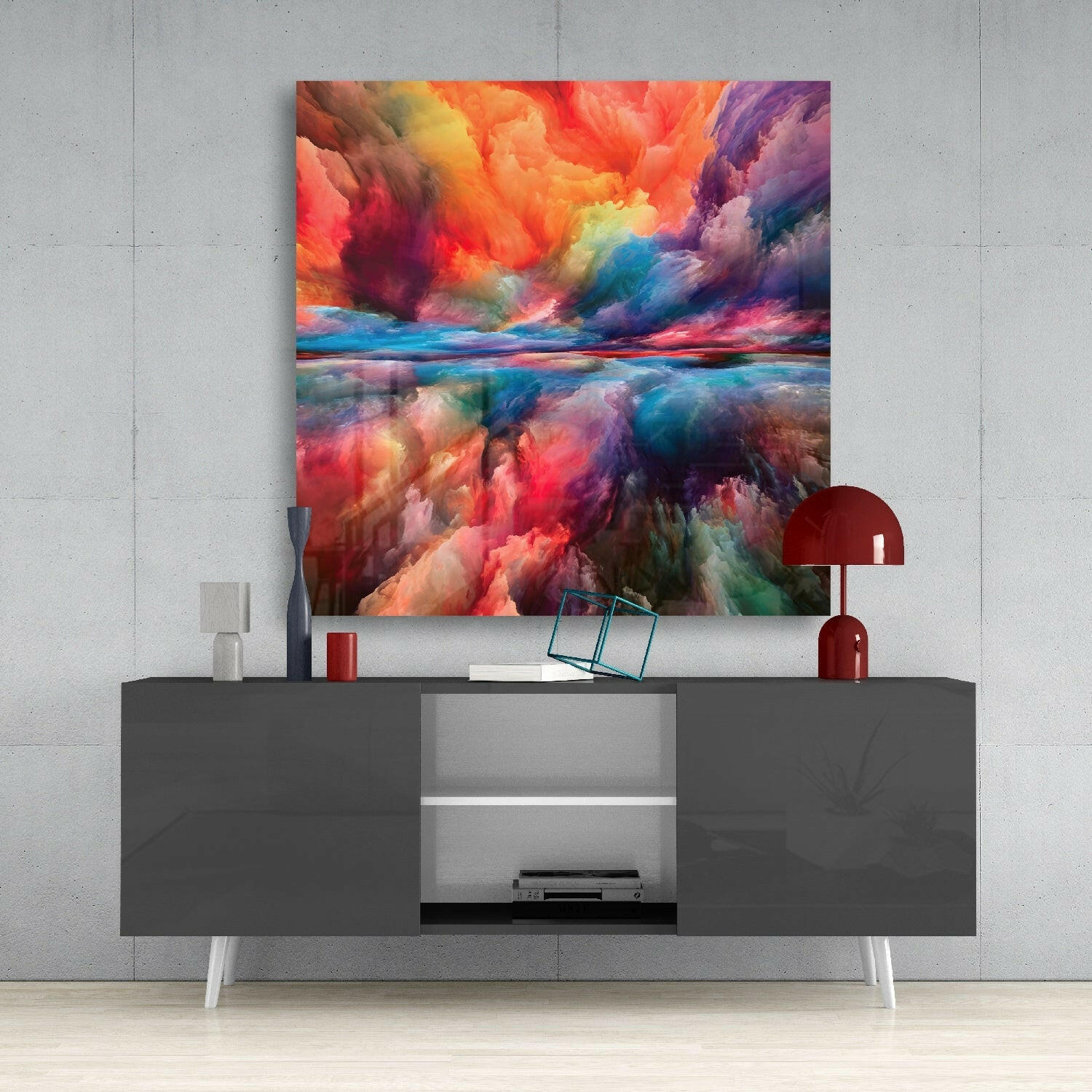 Color Explosion Glass Wall Art.