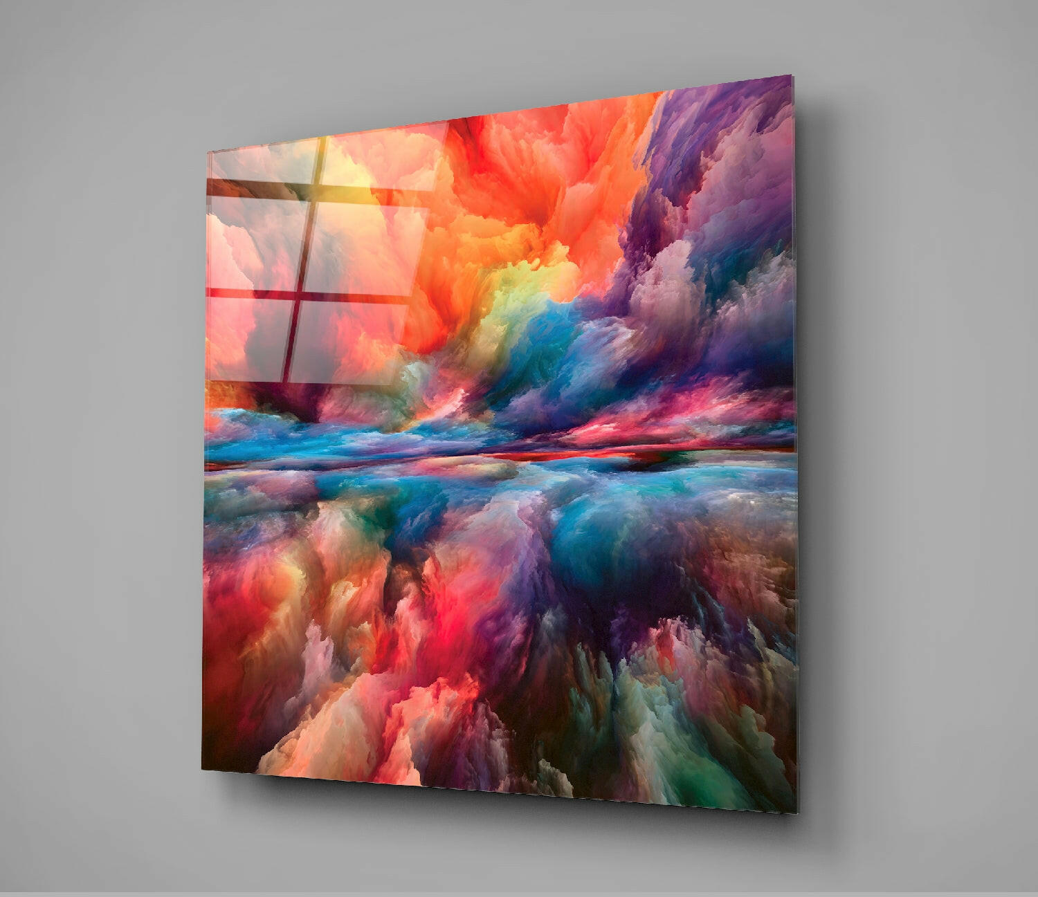 Color Explosion Glass Wall Art.