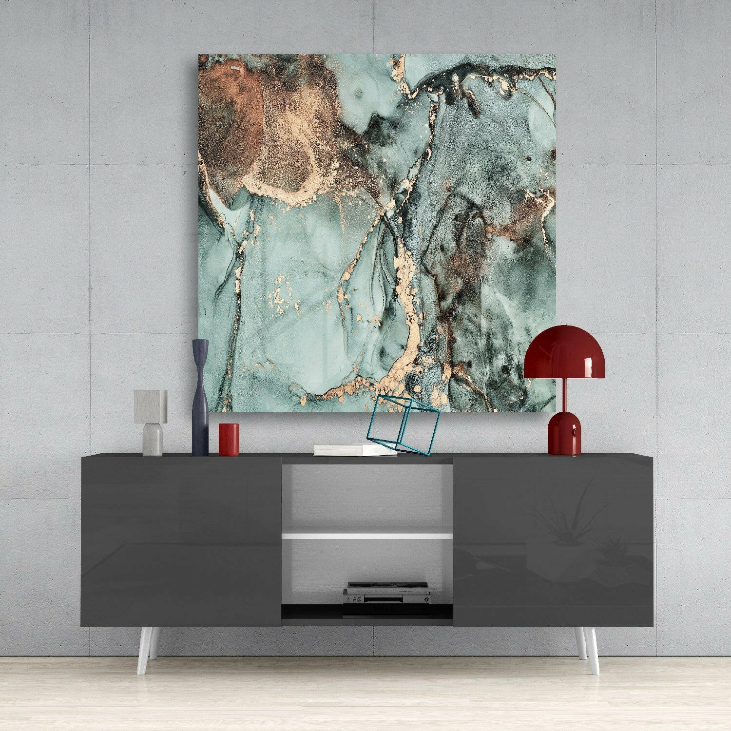 Colored Marble Glass Wall Art.