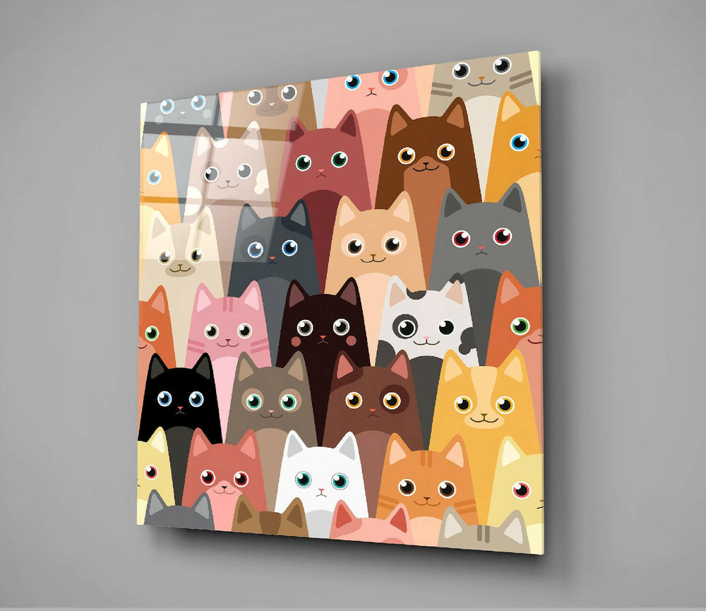 Cats Glass Wall Art.