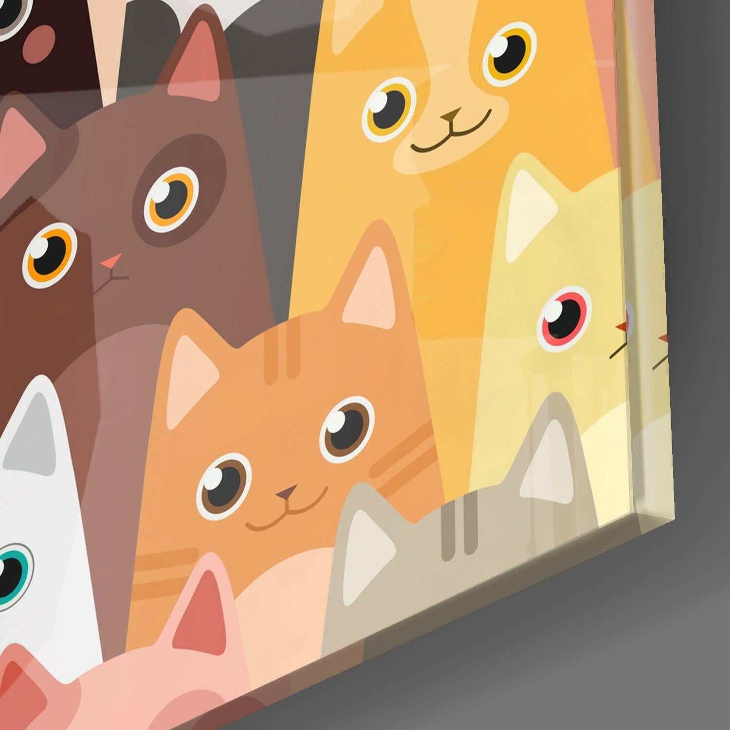 Cats Glass Wall Art.