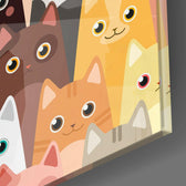 Cats Glass Wall Art.