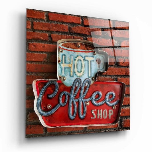 Hot Coffee Glass Wall Art.