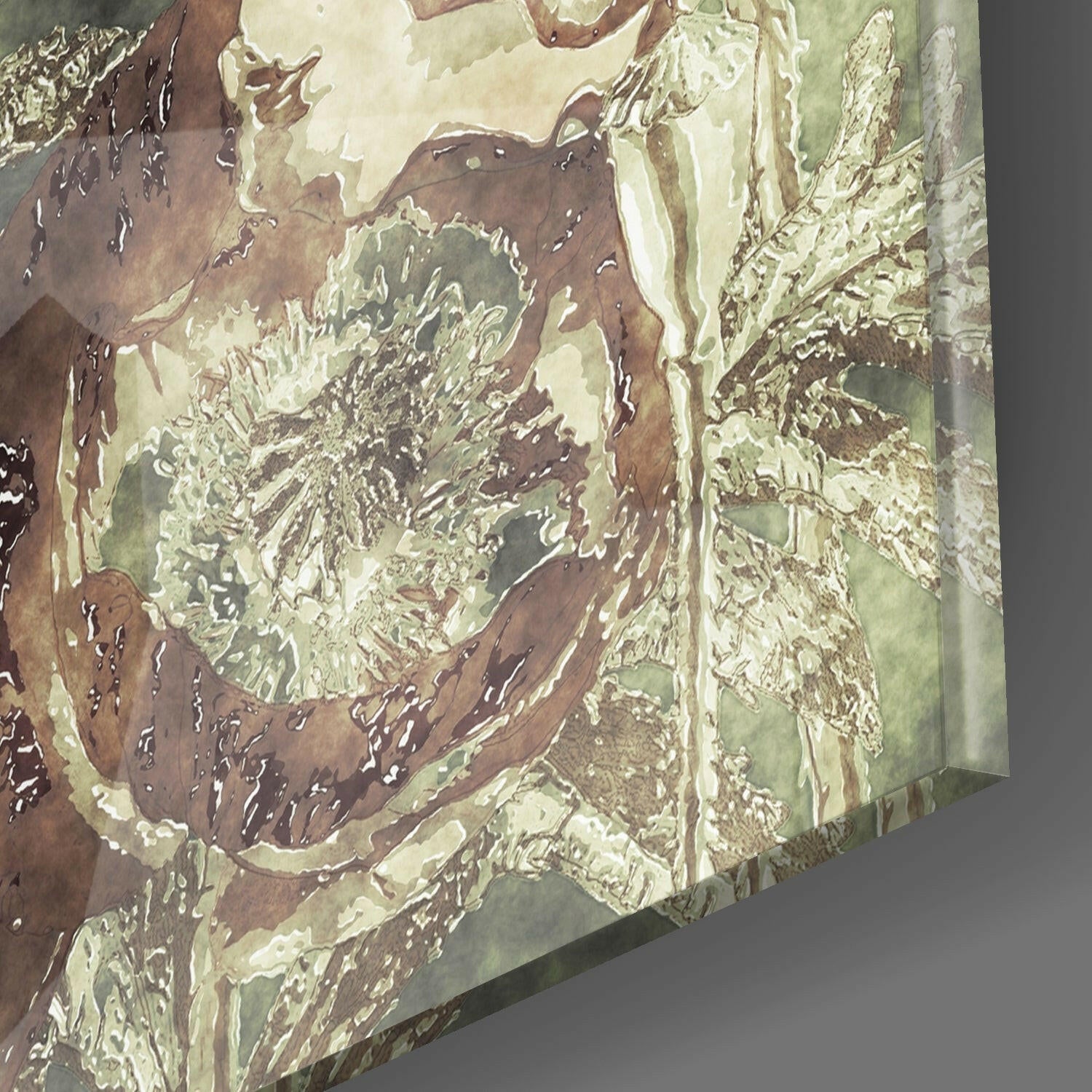 Abstract Glass Wall Art.