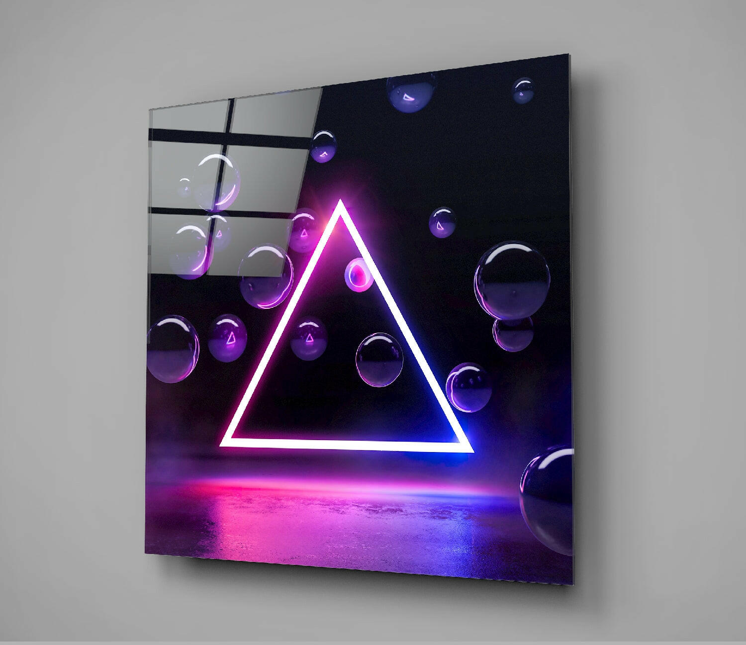 Triangle Glass Wall Art.
