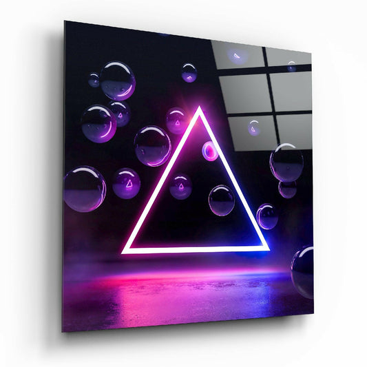 Triangle Glass Wall Art.